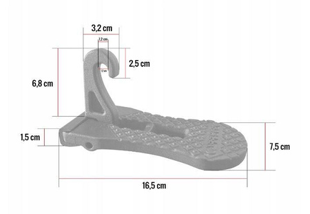 Universal trappetrin med lås, sidedørshængsel, stige