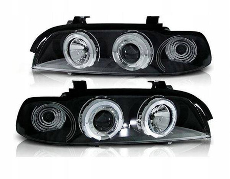 Forlygter BMW E39 sorte ringe