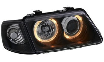 Forlygter A3 8L SORT RING