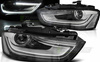 Forlygter TRUE DRL BLACK passer til AUDI A4 B8 12-1