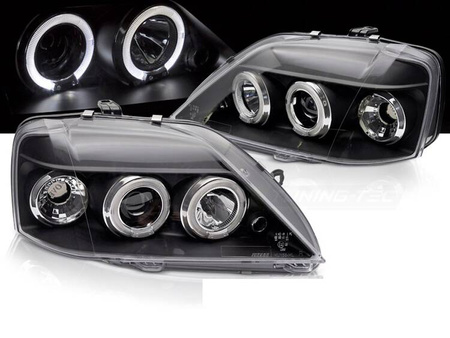 Lamper Forlygter Dacia Logan 04-08 Angel Eyes Black