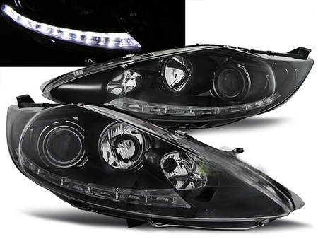 Forlygter Ford Fiesta Mk7 08.08-09.12 Dagslys Sort 
