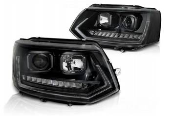 Lygter Vw T5 2010-2015 led-rør sort t6 look dts