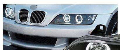 Forlygter BMW Z3 sorte ringe