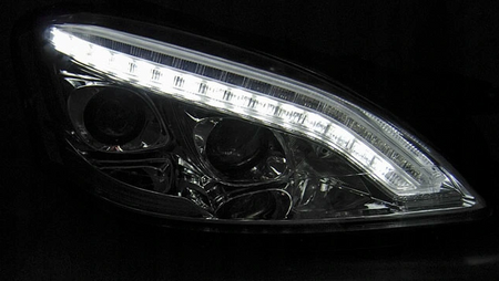 Lygter Mercedes W221 S-klasse 05-09 Krom Led Afs