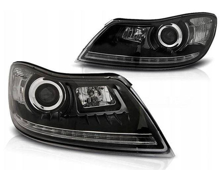 Skoda Octavia II 09-12 dagslys sorte led-lygter