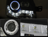 Forlygter Fiat Panda 03- Sort Led