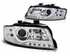 Forlygter Audi A4 B6 00-04 led rør krom