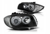 Forlygter BMW E87 E81 04-11 Led Ringlights Sort