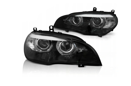 Lygter Bmw X5 E70 07-10 Ringe 3d Drl Sort Xenon