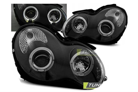 Lygter Mercedes C-Klasse W203 00-04 lygteglas sort