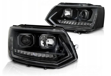Lygter Vw T5 2010-2015 led-rør sort t6 look dts
