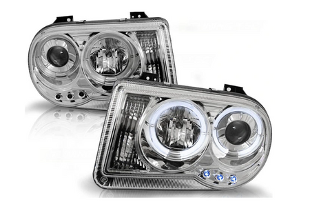 Forlygter Chrysler 300c 05- Ringi kromlinser