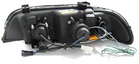 BMW E39 SORT LED-forlygter + RINGE