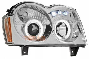 Forlygter Jeep Grand Cherokee WK Linse chr