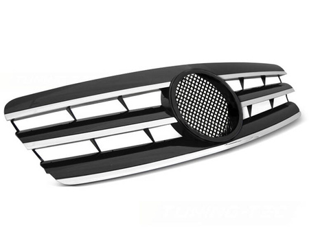 Grill Mercedes W203 00-07 CL Style Sort Krom