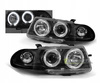 Forlygter Opel Astra F BLACK RINGI