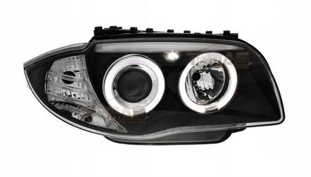 Forlygter BMW E87 E81 Ringi Sort