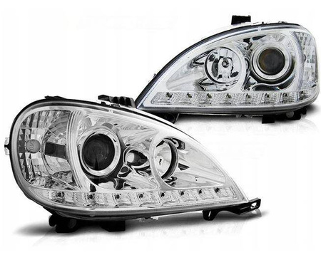 Lygter Mercedes W163 ml 98-01 dagslys krom led