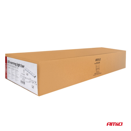 LED advarselsstråle 51 funktioner 117cm R65 R10 godkendelse 12-24V AMIO-03344