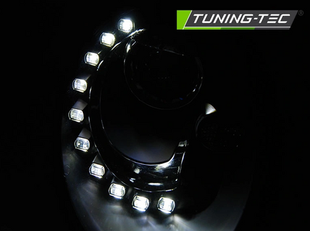 Forlygter Vw New Beetle 06-12 Led Sort
