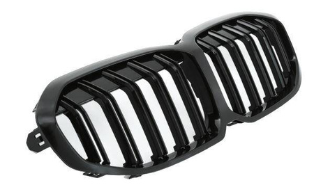 GRILL (NYRE) BMW 1 F40 F41 19- DOBBELT GLANS SORT