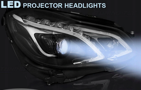 LYGTER MERCEDES W212 13-16 SORT DRL FULD LED LIFT