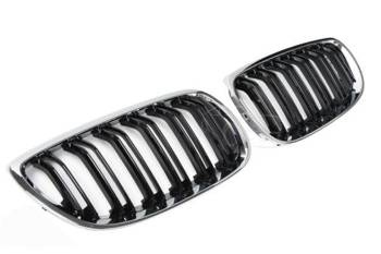 GRILL (NYRE) BMW E92 E93 06-10 DOBBELT SORT CH