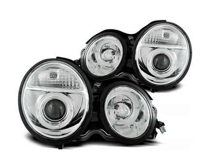 Forlygter mercedes w210 95-99 e-klasse ring krom