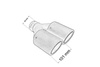 Dobbelt lydpottespids 2x101 mm input 63 mm Carbon L