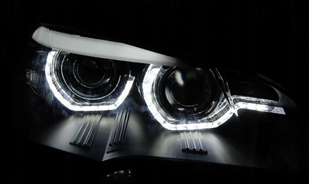 Lygter Bmw X5 E70 07-10 Ringe 3d Drl Sort Xenon