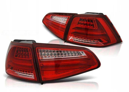 LED-lys Vw Golf VII 7 13- rød hvid led-bar
