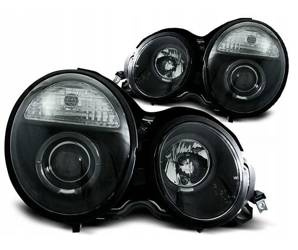 Forlygter Mercedes W210 95-99 e-class ringi sort