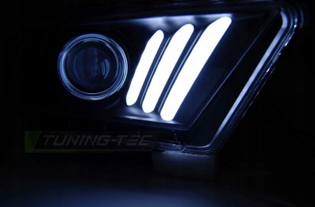 Forlygter Ford Mustang V 10-13 Sort Dts
