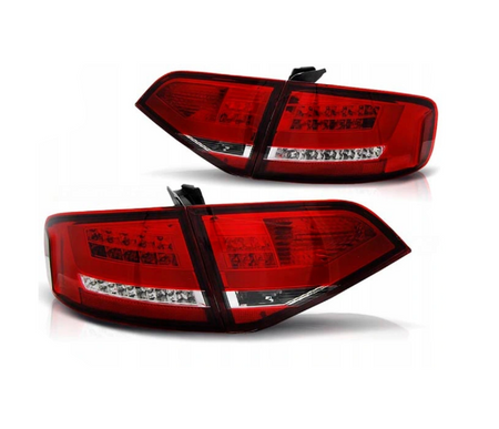 Audi A4 B8 08-11 Sedan Rød Hvid Led Lygter