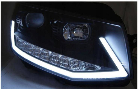 Vw T6 15- sort rør led drl dts forlygter