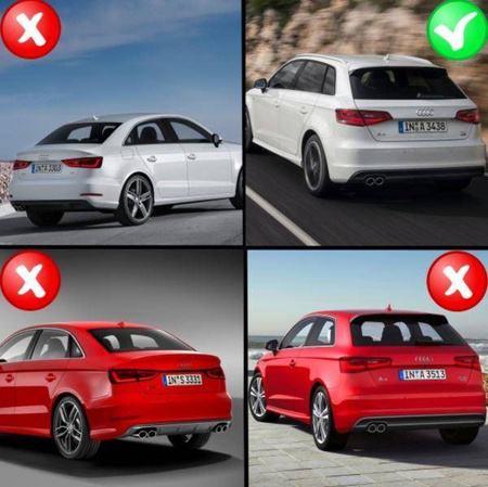 DIFFUSER AUDI A3 12-16 SPT / HAT LOOK RS3 TIPS