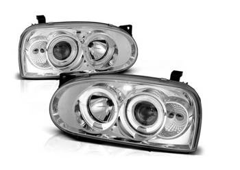 Forlygter Vw Golf 3 III 91-97 Ringi Chrome