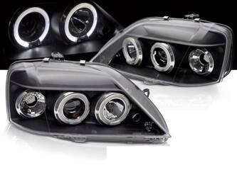 Lamper Forlygter Dacia Logan 04-08 Angel Eyes Black