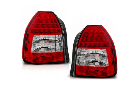 Honda Civic 95-01 3d røde hvide led-lygter