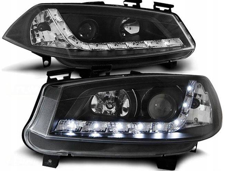Lygter Renault Megane II 02-05 Dagslys Sort