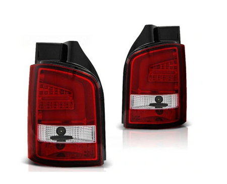 LED-baglygter VW T5 03-09 RØD HVID LED-BAR