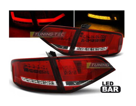 Audi A4 B8 08-11 Sedan Rød Hvid Led Lygter
