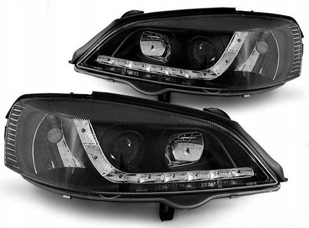 Forlygter Opel Astra g 97-04 dagslys sort