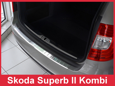 Skoda Superb 2 stationcar beskyttelsesliste til bagkofanger