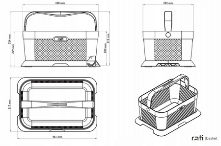Indkøbskurv til bilens bagagerumstaske