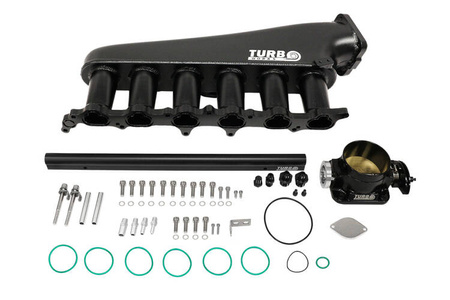 Toyota Lexus 2JZ-GE indsugningsmanifold med gasspjæld og fuel rail