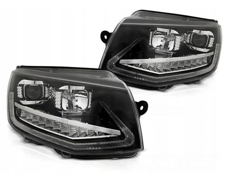 Vw T6 15- sort rør led drl dts forlygter