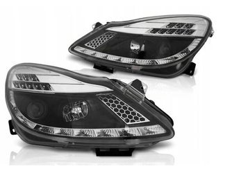 Forlygter Opel Corsa d 06-11 sort led