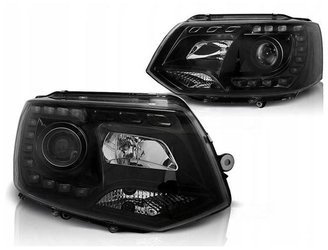 Forlygter nye Vw T5 10-15 sort led drl